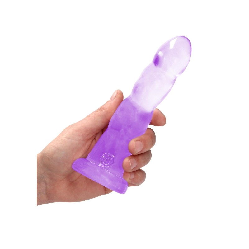 Dildo fioletowe spiralne z mocną przyssawką 18 cm